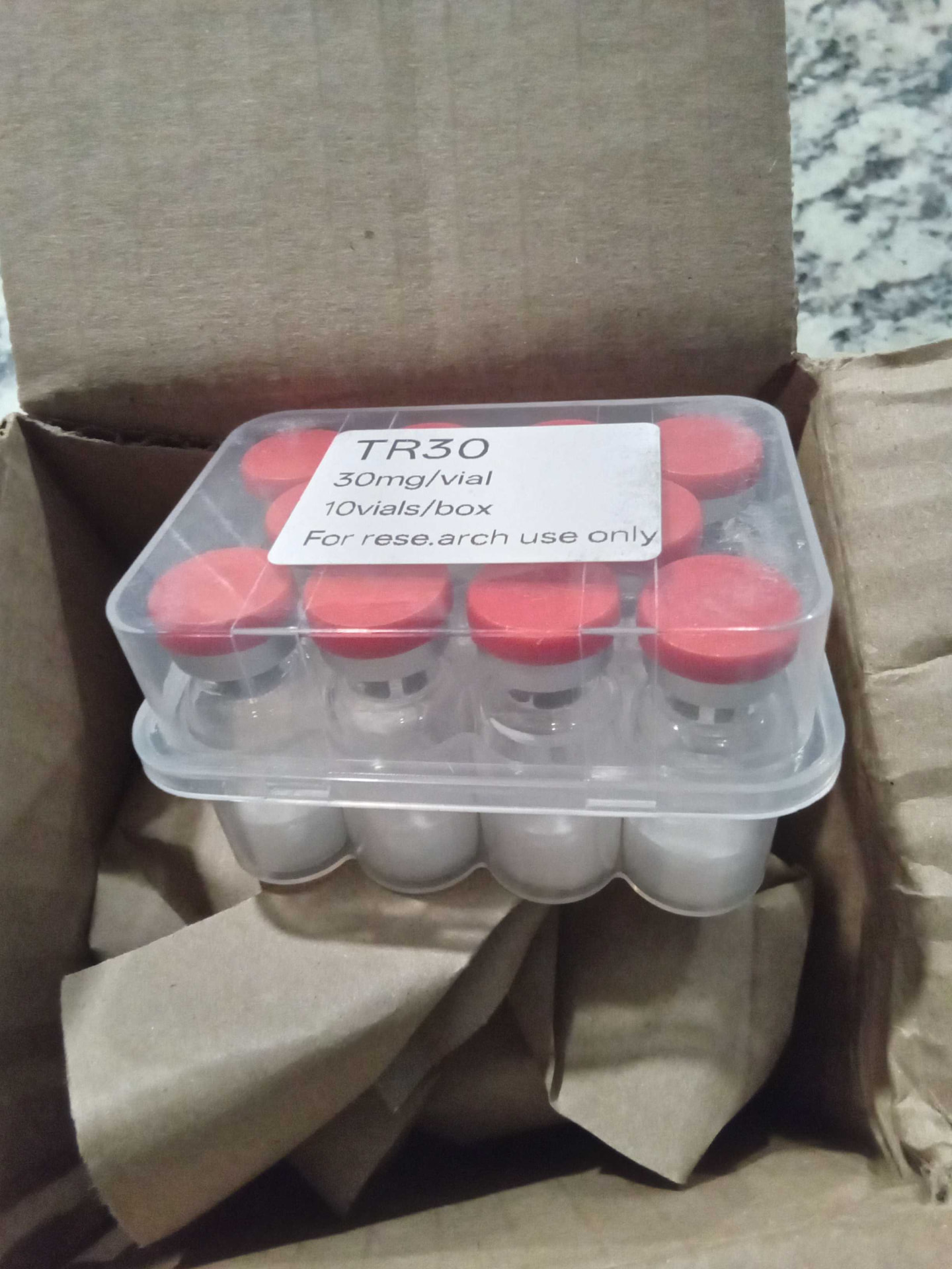 TR30 Kit — sealed box of ten vials